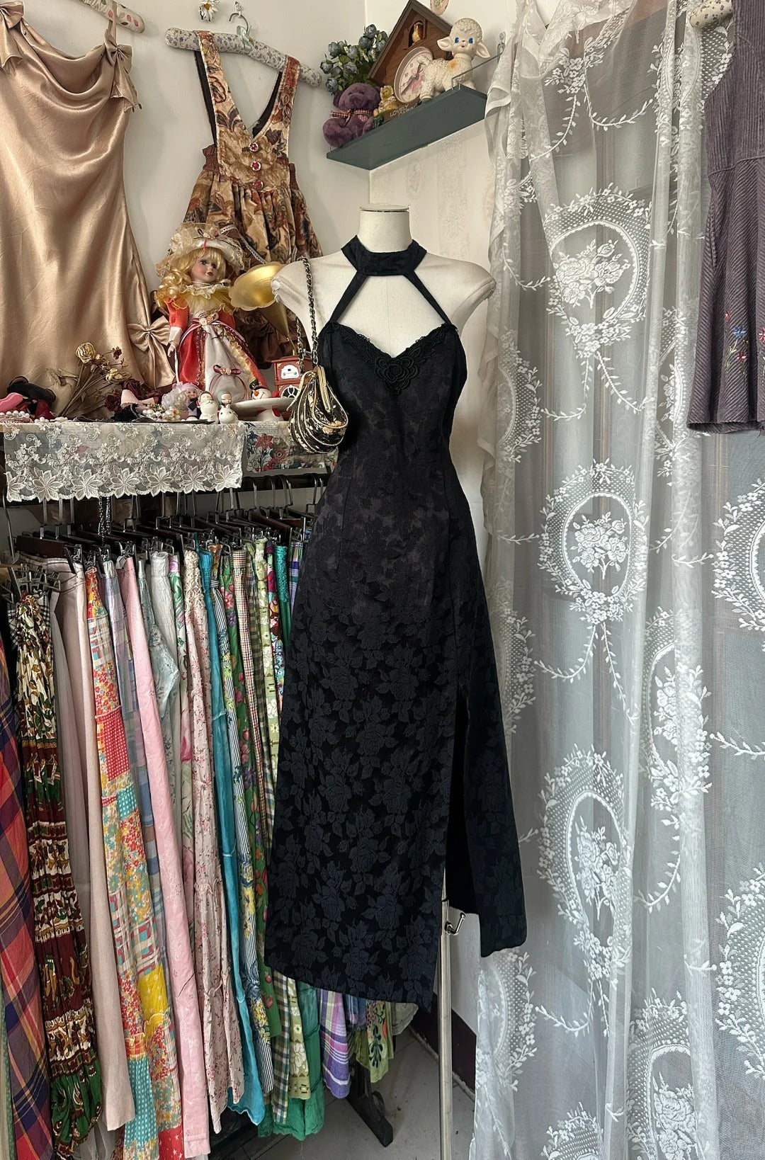 Black Midi Party Dress Evening Dress Prom Dresses cg25686