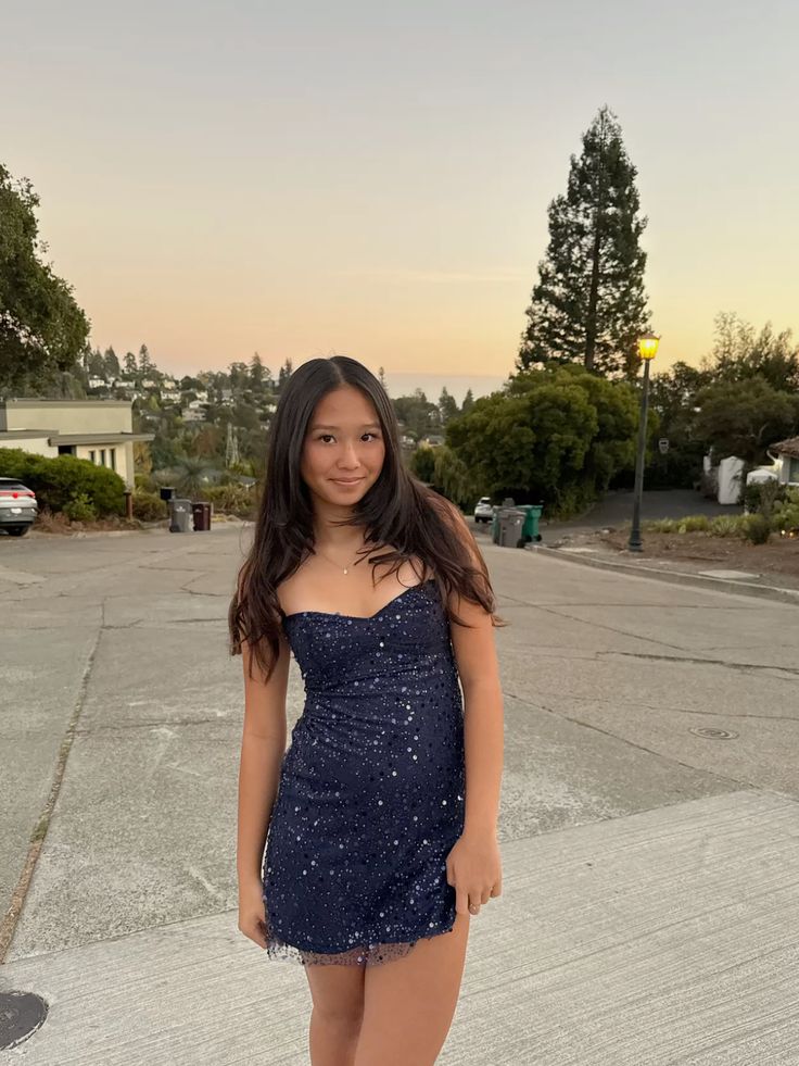 Navy Blue Spaghetti Straps Short Shinny Party Dress Homecoming Dress c classygown Navy Blue Spaghetti Straps Short Shinny Party Dress Homecoming Dress c classygown