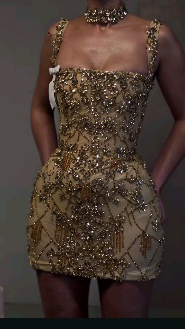Gold Beaded Homecoming Dresses Short Prom Dress Short Party Dress cg25963
