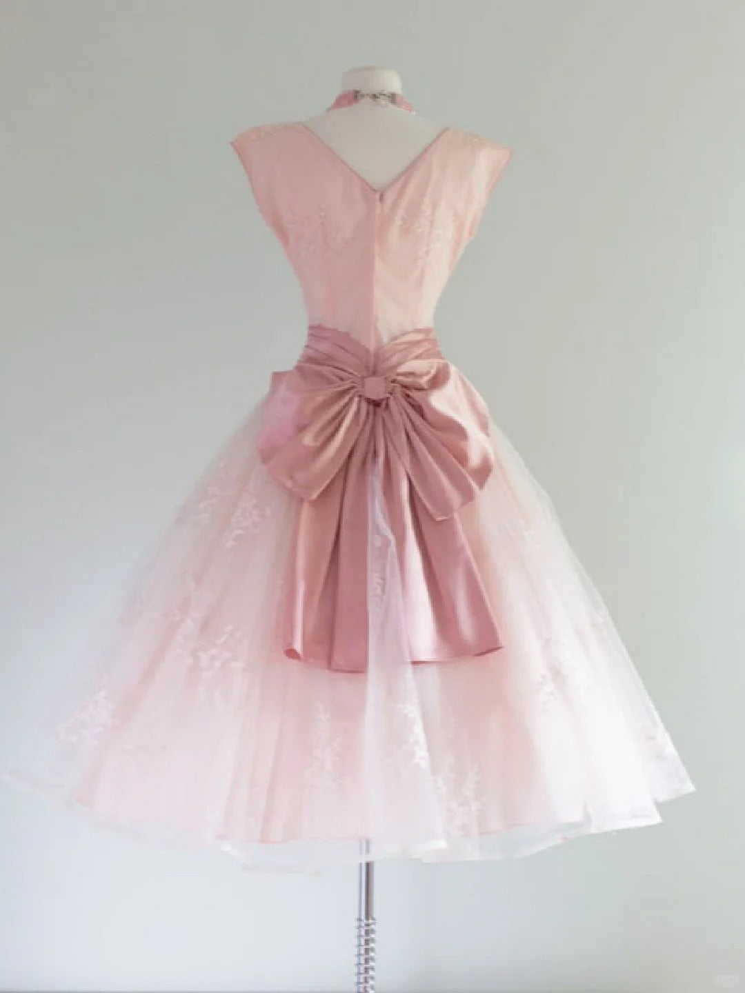 A Line Pink Vintage Homecoming Dress Short Prom Dress Party Dress cg26053