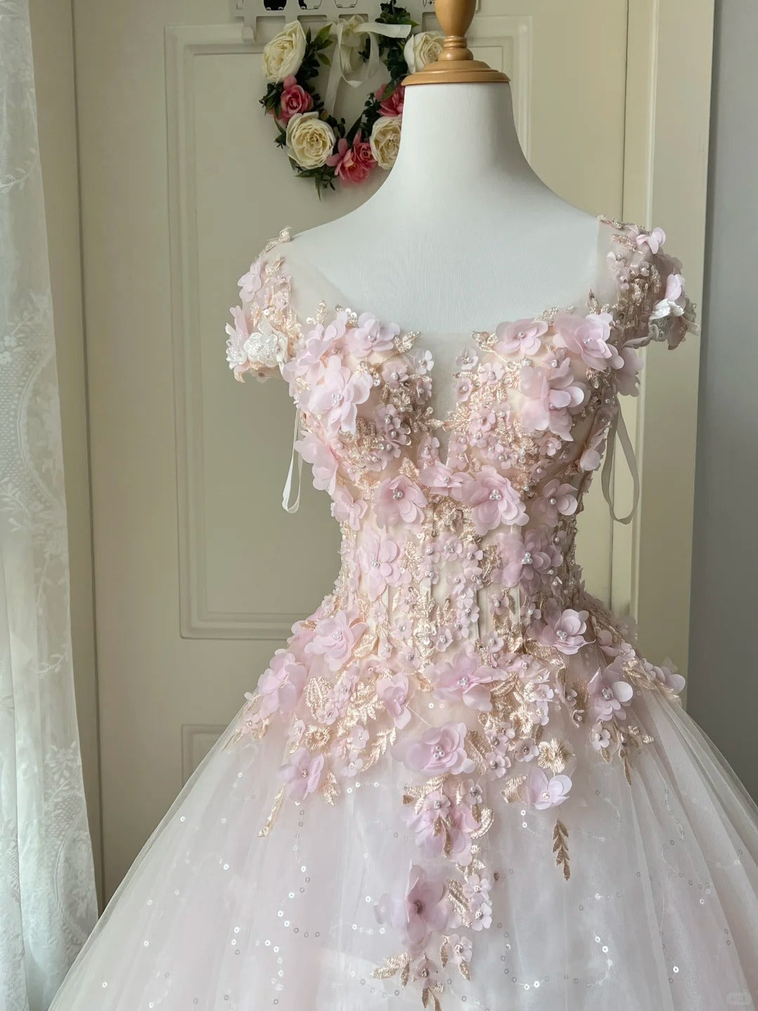 A Line Pink Prom Party Dresses Unique Long Evening Dress cg25982