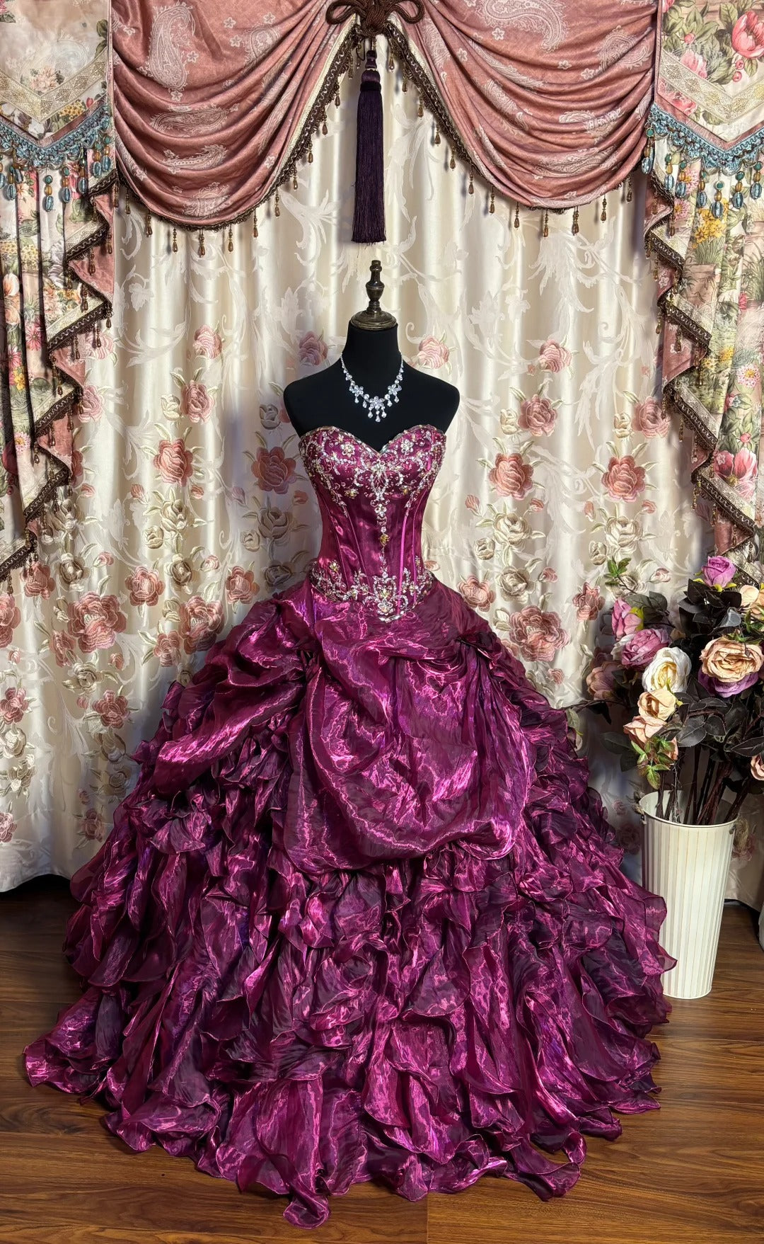 A Line Long Ball Gown Quinceanera Dress Unique Long Evening Dress cg25549