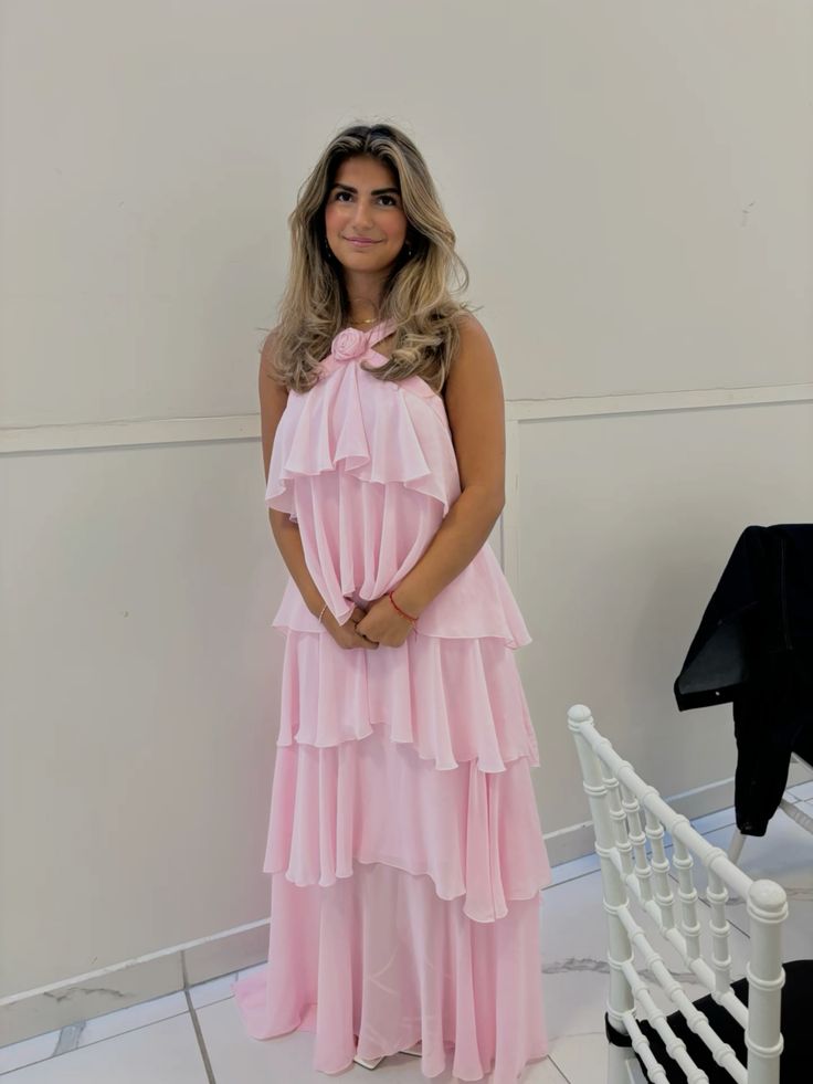Classic Pink Prom Dresses Long Prom Gown 22th Birthday Outfit cg25959