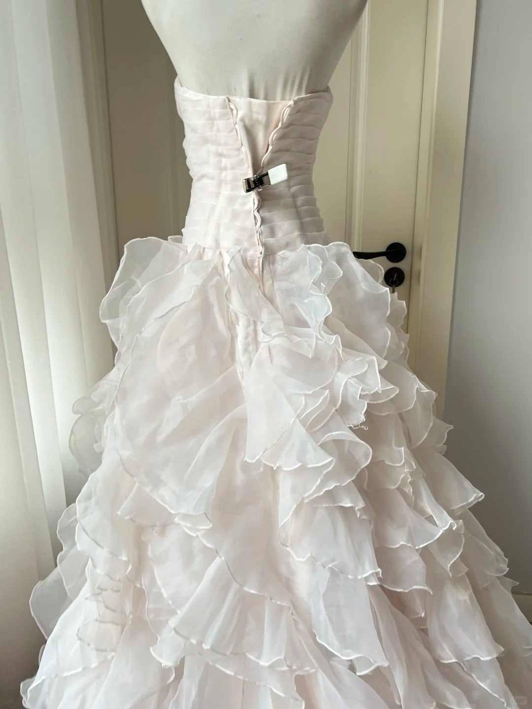 A Line Light Pink Strapless Prom Party Dresses Unique Long Evening Dress Vintage Princess Dress cg25989