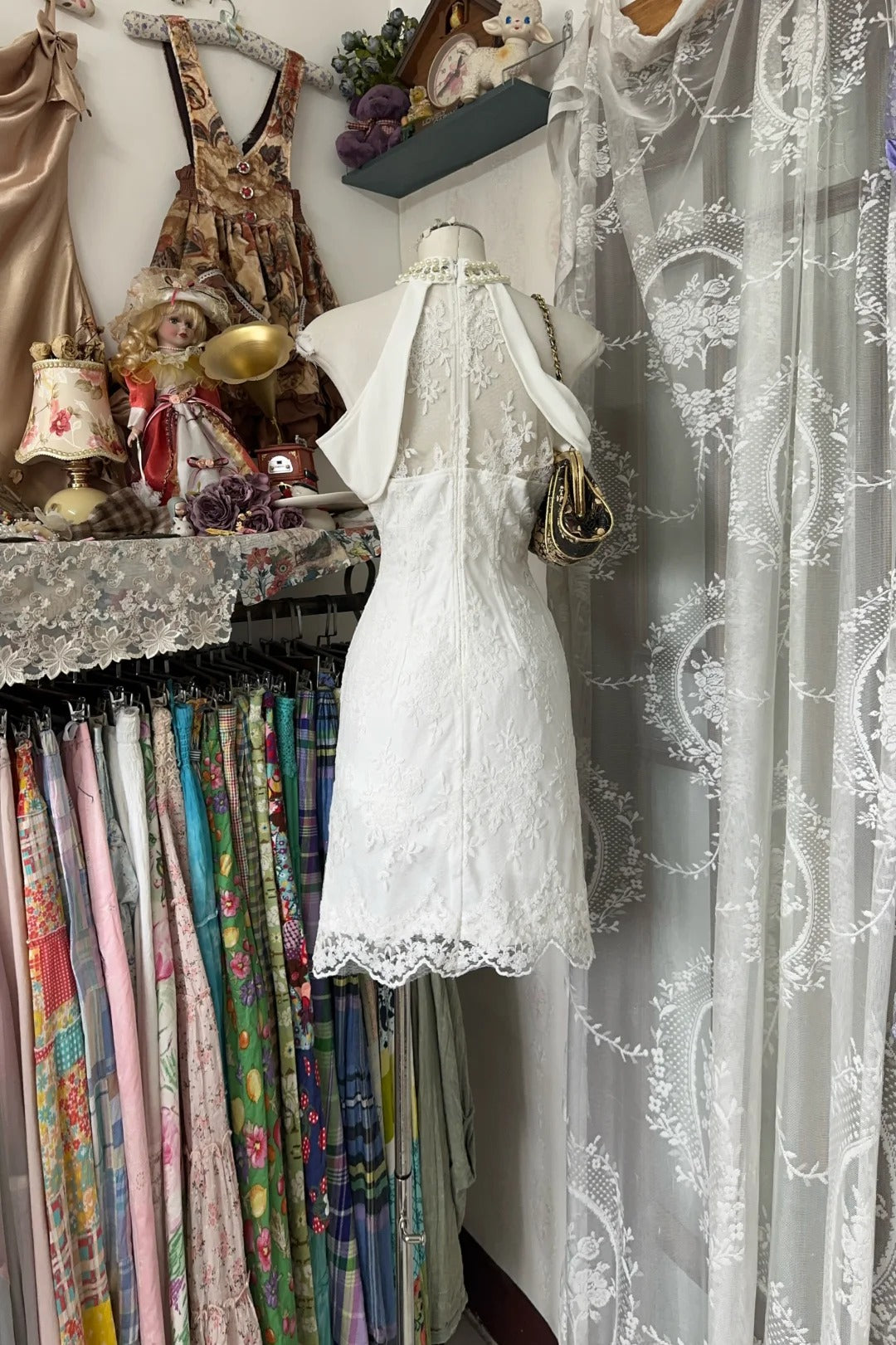 White Vintage Homecoming Dress Short Prom Dress Party Dress cg26077