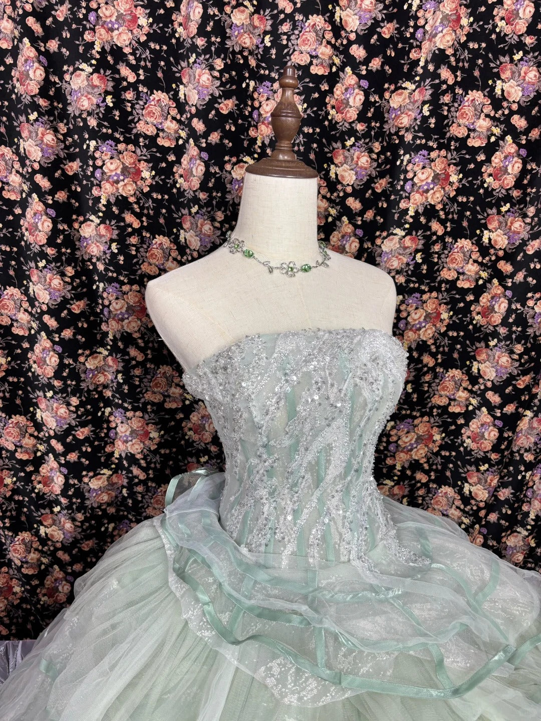 A Line Green Quinceanera Dress Ball Gown Sweet Dresses for 15 16 Years cg25795