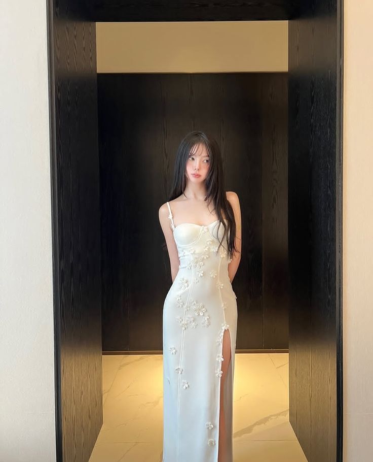 Sexy Mermaid Spaghetti Straps White Long Evening Dress Prom Dresses cg25647