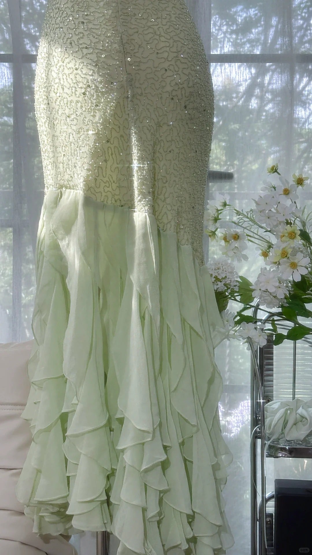 Green Mermaid Formal Dress Vintage Long Party Dress Evening Dress Prom Dresses cg25711