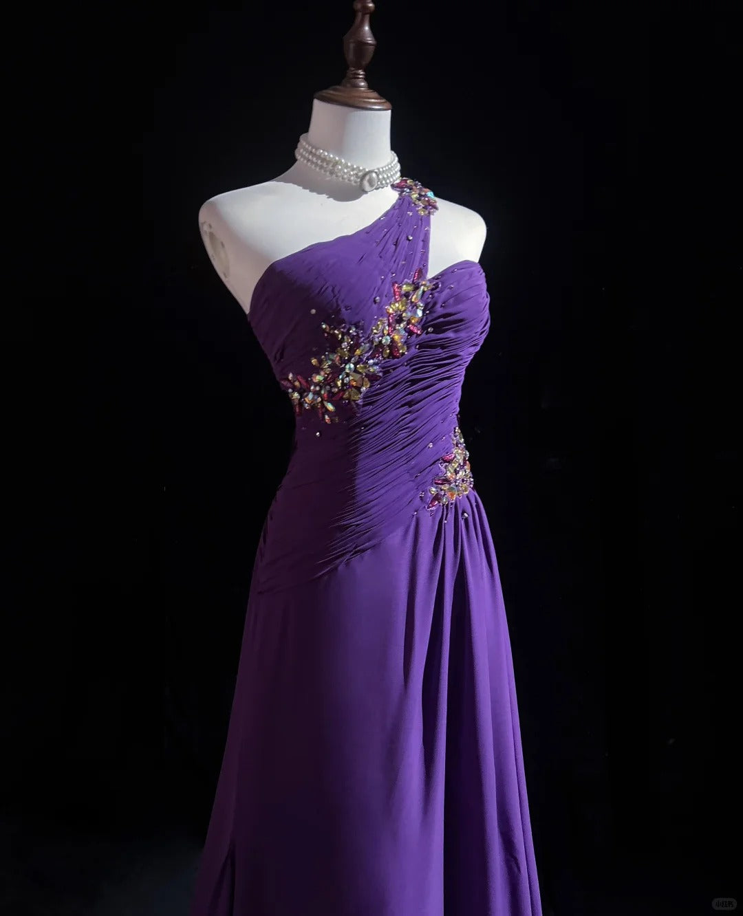 A Line Purple Formal Dress Vintage Long Party Dress Evening Dress Prom Dresses cg25720