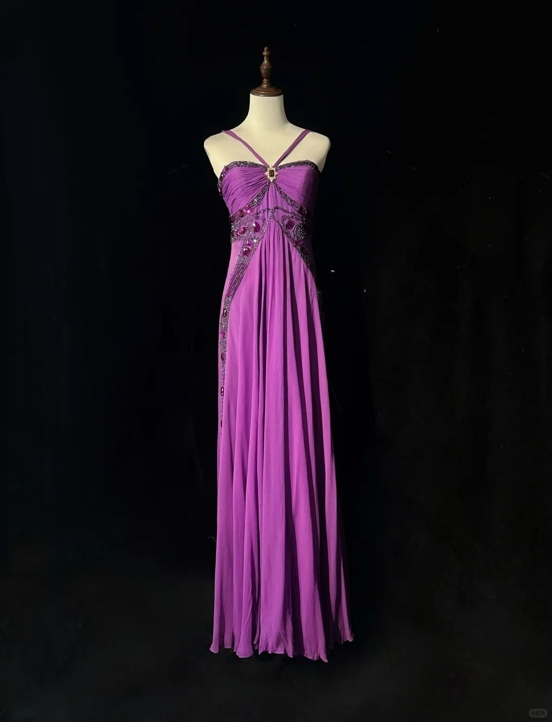 Purple Formal Dress Vintage Long Party Dress Evening Dress Prom Dresses cg25715