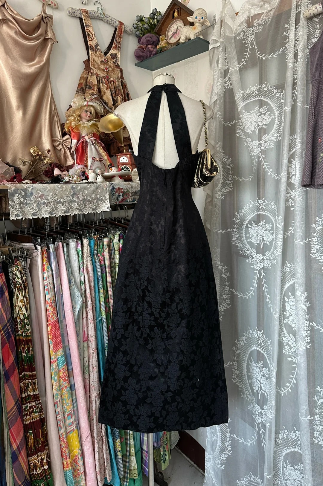 Black Midi Party Dress Evening Dress Prom Dresses cg25686