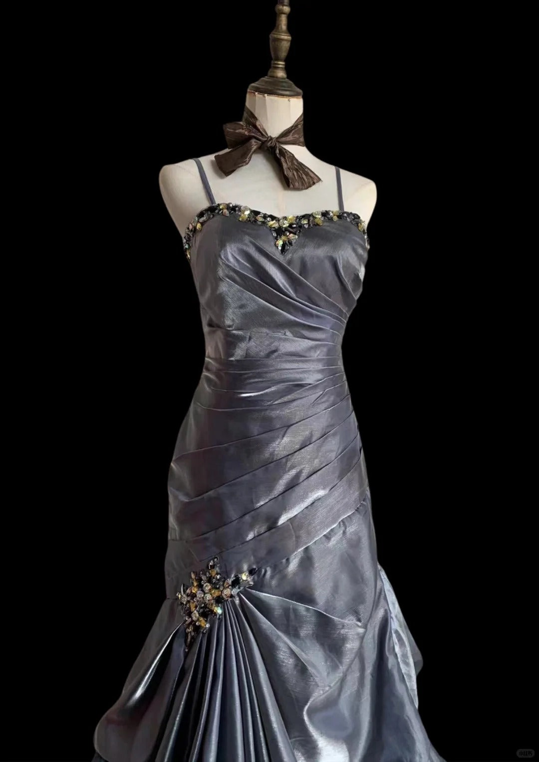 Mermaid Gray Prom Party Dresses Unique Long Evening Dress cg25934