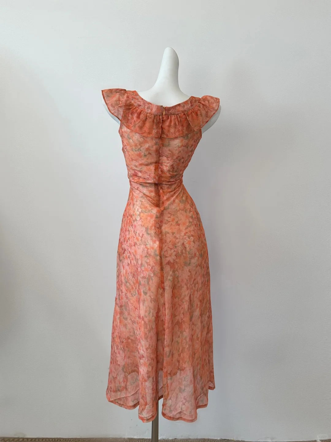 Floral Chiffon Evening Dresses,Sleeveless Party Prom Dress cg25475