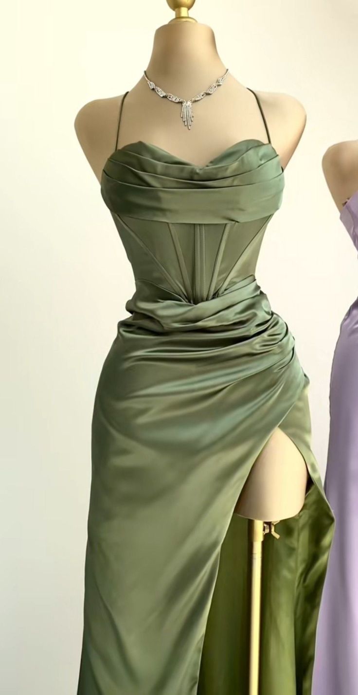Simple Mermaid Floor Length Prom Dress With Slit cg25031