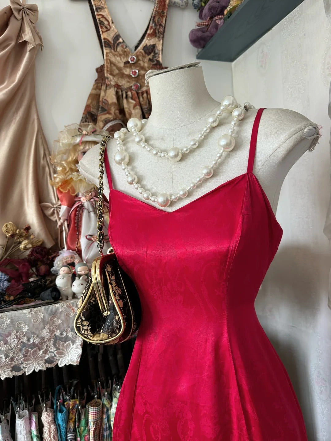 Red High Low Vintage Party Dress Evening Dress Prom Dresses cg25755