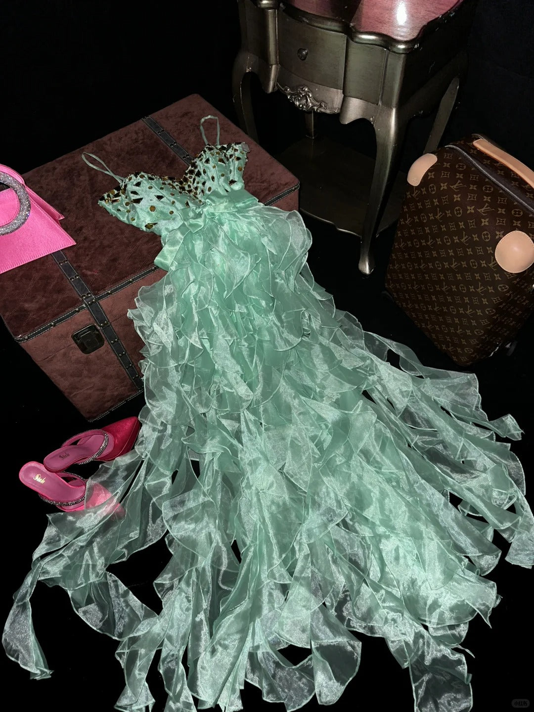 Vintage Mint Green Long Prom Party Dresses Unique Evening Dress cg2607 classygown Vintage Mint Green Long Prom Party Dresses Unique Evening Dress cg2607 classygown