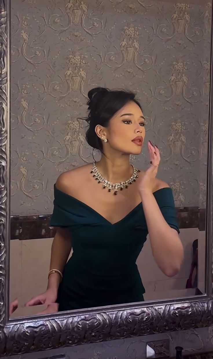 Dark Green Mermaid Off Shoulder Evening Dress Long Prom Party Gowns cg25792