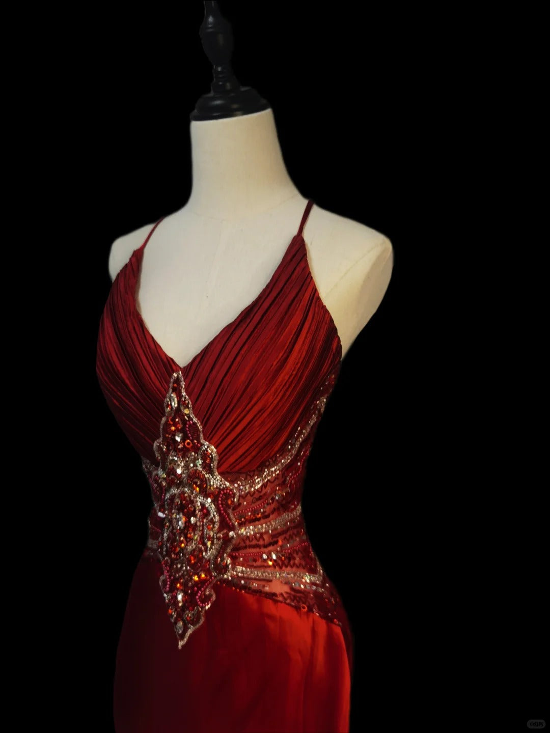 Red Mermaid Long Prom Party Dresses Unique Evening Dress cg26062