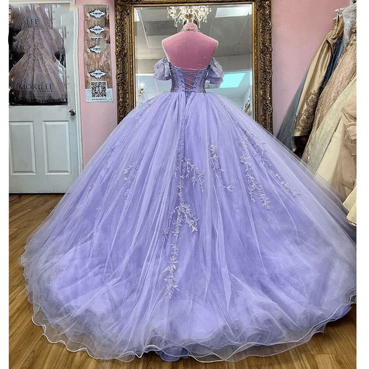 Off The Shoulder Ball Gown Lace Quinceanera Evening Formal Dresses cg25682
