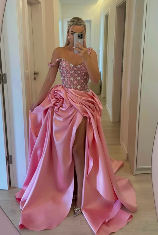 Pink Elegant Evening Dresses, Sleeveless Party Prom Dress, Formal Dress cg25468