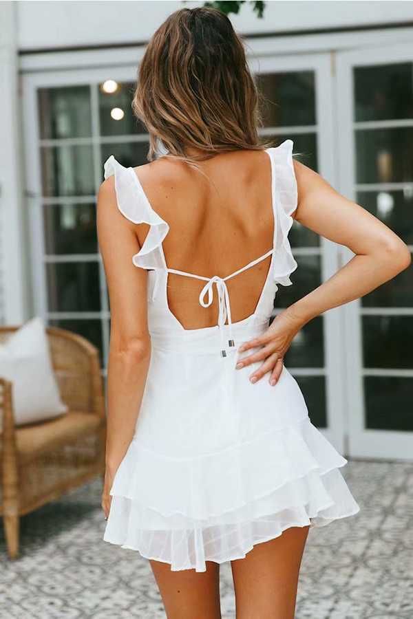 Charming Ruffle Dress Lovely Formal Homecoming Dress cg5642