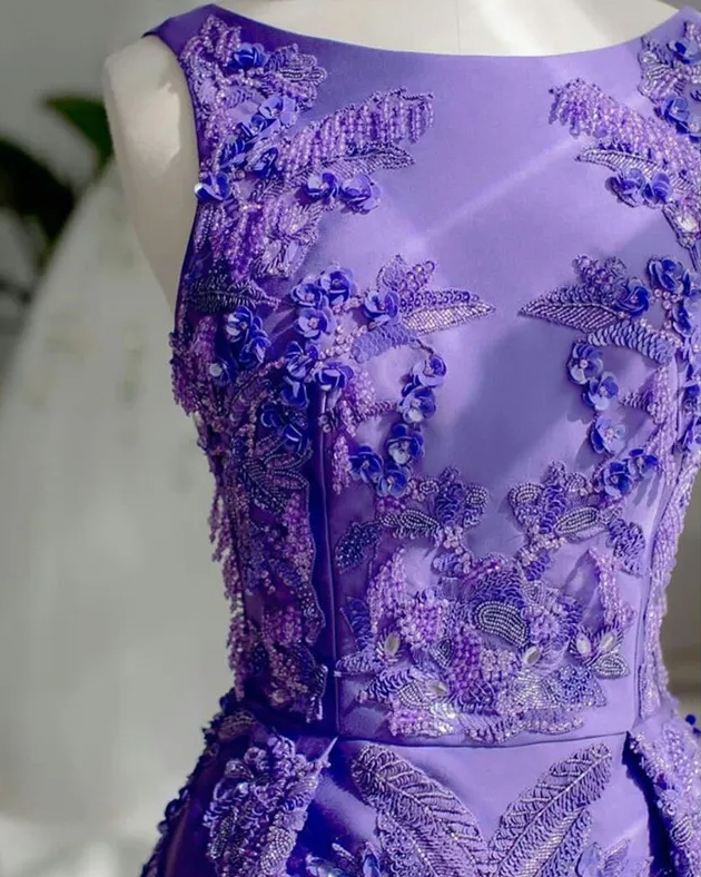 Purple long prom dress, evening dress cg20290