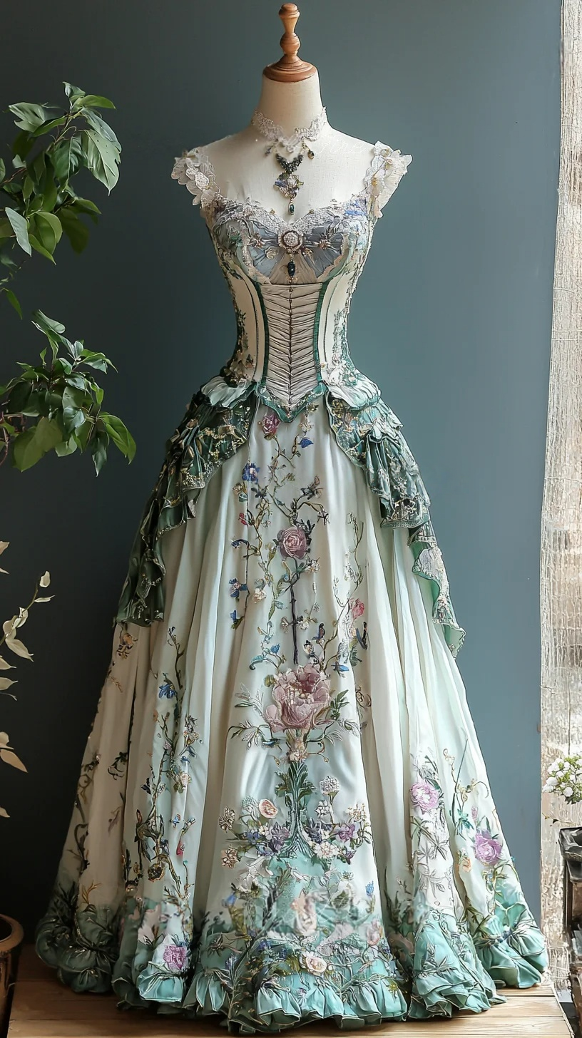 Green Flora Prom Party Dress Evening Dress Birthday Dress cg26284