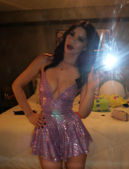 Sexy Lilac Sequin V Neck Short Party Dress Homecoming Dress cg25667
