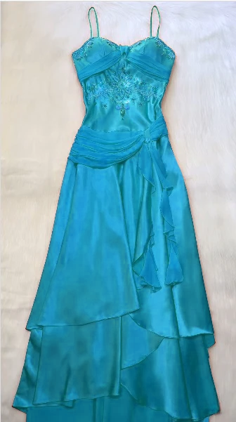 Spaghettiträger Langes Orange Partykleid Abendkleid Ballkleider cg25671