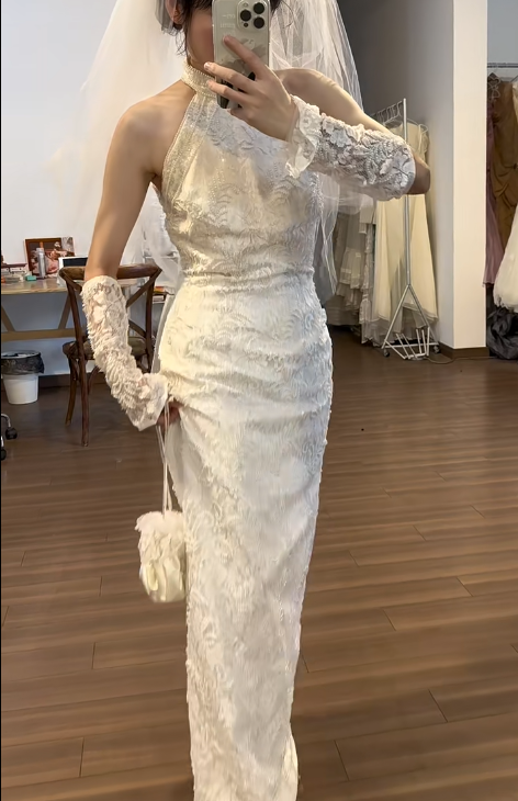 Ivory Wedding Wedding Dress Mermaid Vintage Wedding Gowns cg26364