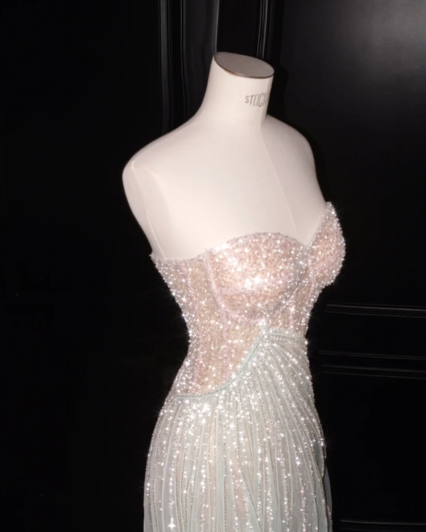 Blaues langes Ballkleid Abendkleid zum 21. Geburtstag cg26107