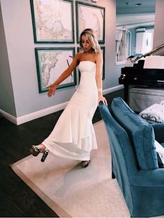 Mermiad White Long Prom Dress cg10494