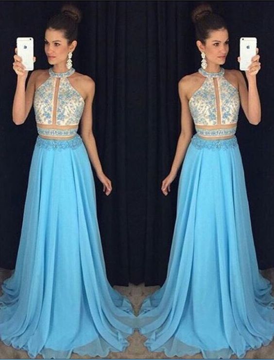 Charming Prom Dress,Sleeveless Two Piece Prom Dress,Long Evening Dress,Sexy Party Dress cg10496