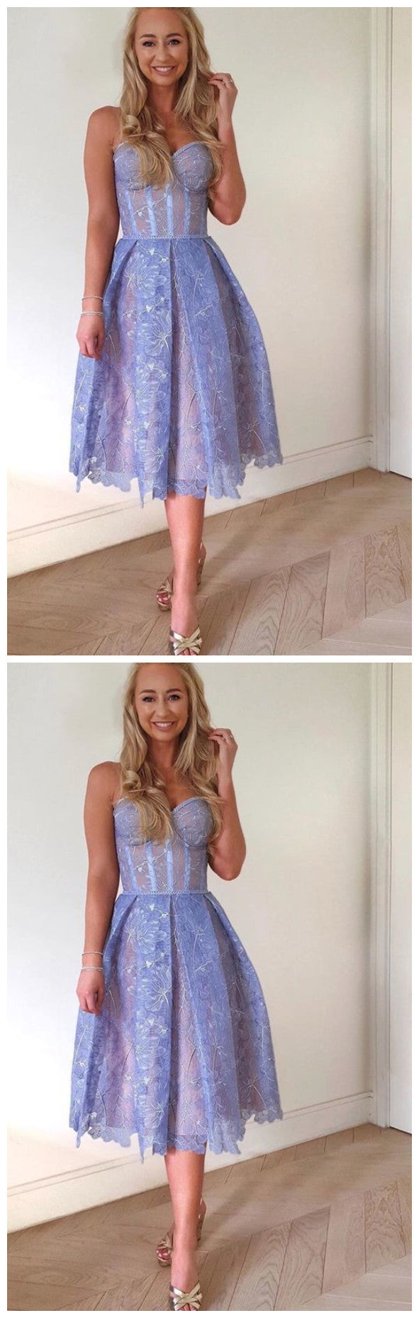 Sleeveless Lavender Lace Short Dress, Girl Party Dress Homecoming Dress cg10576