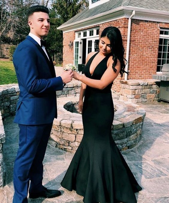 Black Mermaid Long Prom Dress cg10632