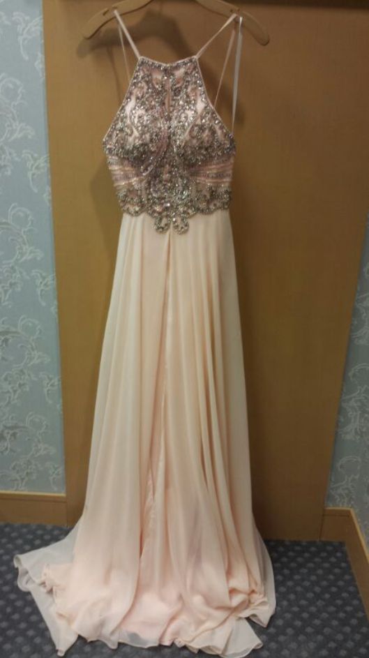 Light Pink, Beaded, Ferreting, Backless, Sexy ,long Prom Dress, With Straps, Long Modest Gowns Dresses cg10691