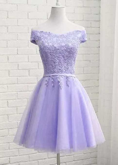 Charming Lavender Sweetheart Knee Length Homecomin Dress cg10717