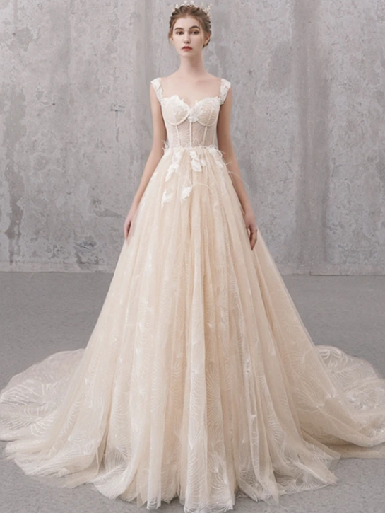 High quality A-line tulle long ball gown dress prom dress evening dress cg10815