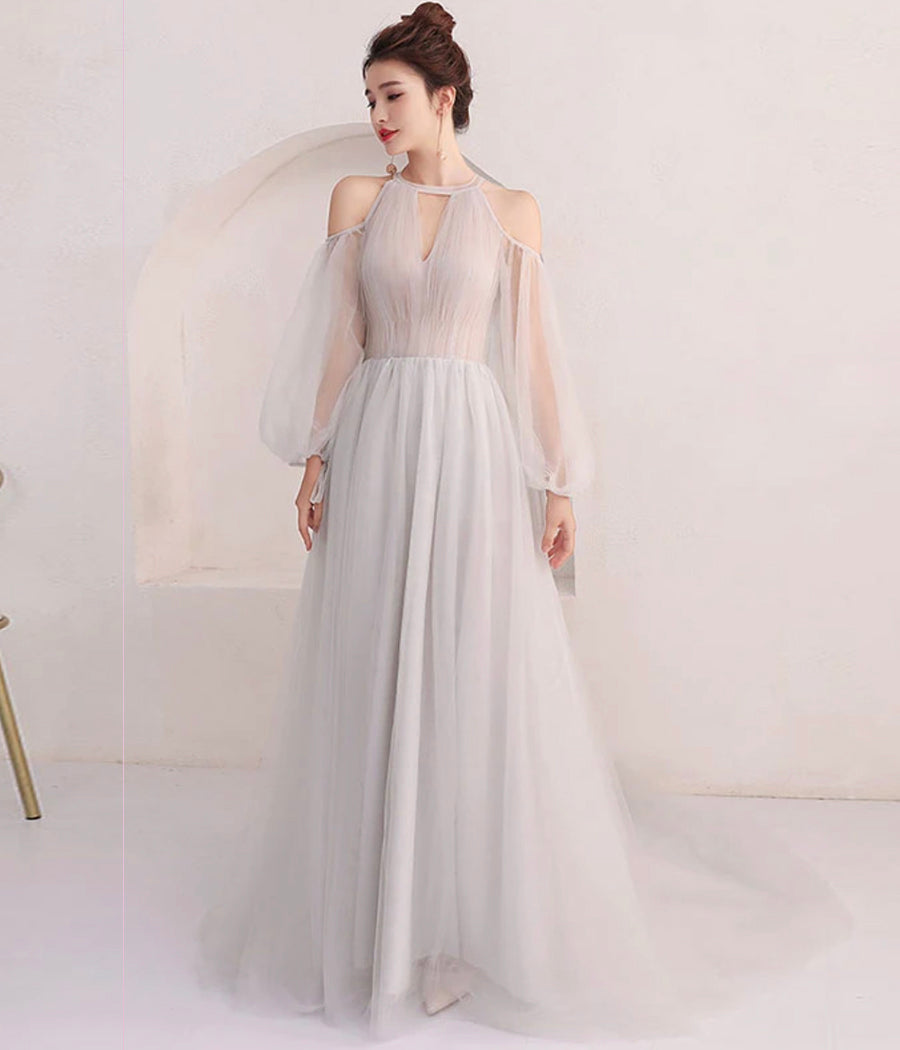 A LINE TULLE LONG BALL GOWN DRESS EVENING DRESS PROM GOWN EVENING DRESS cg10825