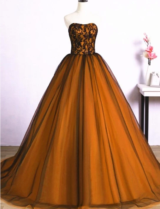 Beautiful Tulle A-Line Ball Gown Sweet 16 Party Dress, Long Prom Dress cg10885