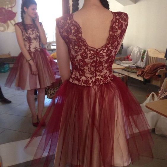 Tulle Burgundy Homecoming Dress, Elegant Short Homecoming Dresses cg10 classygown Tulle Burgundy Homecoming Dress, Elegant Short Homecoming Dresses cg10 classygown
