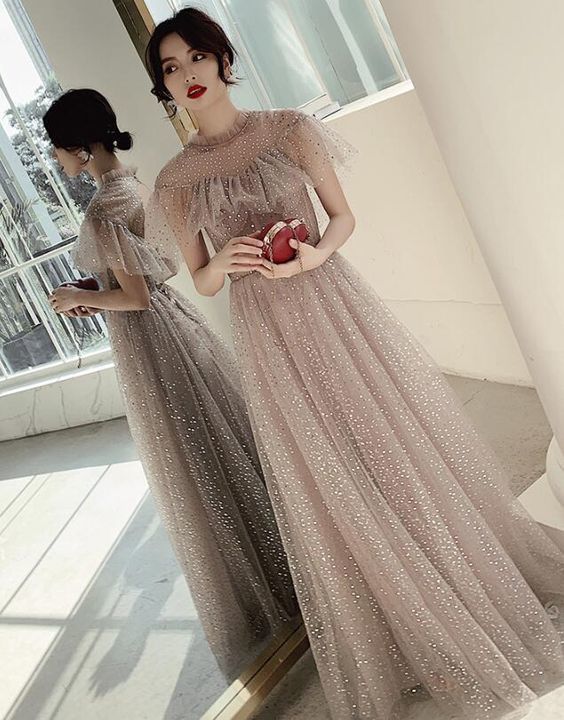 Lovely Sequins New Style Long Prom Dress cg11009
