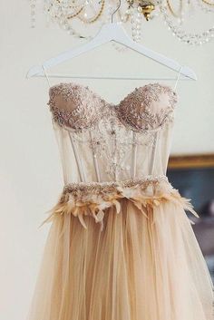 champagne sweetheart lace tulle long prom dress, tulle evening dress cg11195