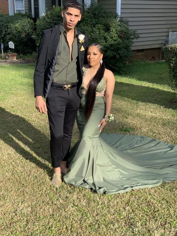 Olive green prom dress ,mermaid prom dress cg11211 classygown Olive green prom dress ,mermaid prom dress cg11211 classygown