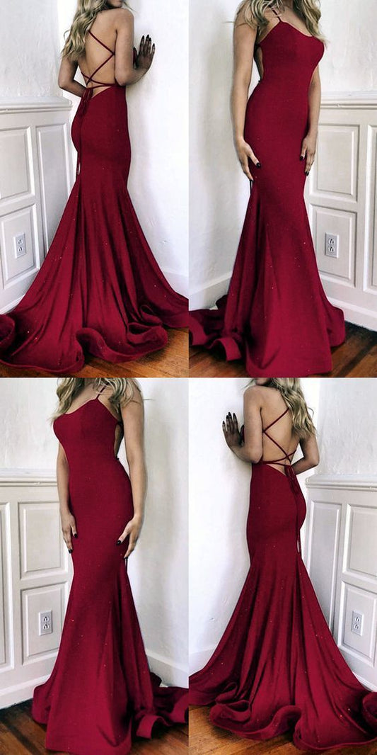 Meerjungfrau Abendkleider Kreuzrücken Ballkleid cg11214