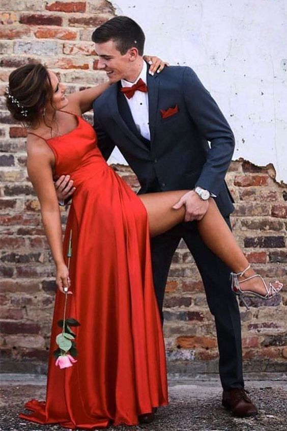 Gorgeous Red Long Prom Dress with Slit cg11238