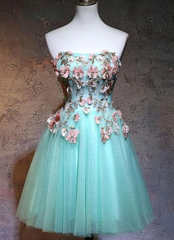 Homecoming-Kleider, kurz, A-Linie, trägerlos, kurz/Mini, ärmellos, Tüll, Homecoming-Kleid, cg1125