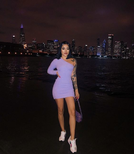Purple One Sleeves Short Homecoming Dress , Mini Dress cg11316