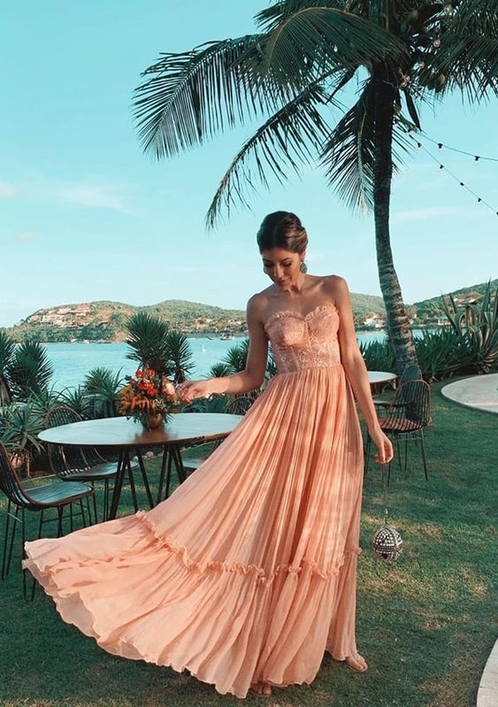 Sweetheart long prom dress , chic prom dress cg11611