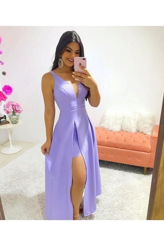 A-Line V-Neck Long Prom Dresses Formal Evening Gowns cg11661